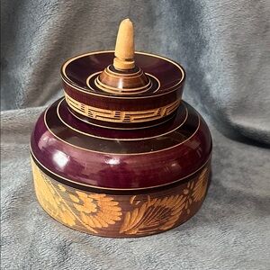 Vintage Wooden Decorative Box with Lid trinket box